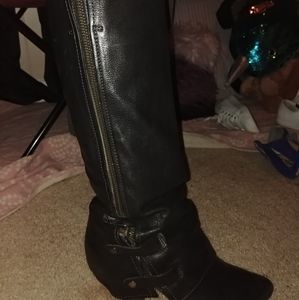 Black Leather Motorcycle Boots